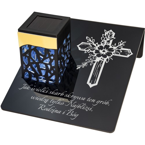 Solarny znicz LED STATUETKA NA CMENTARZ GRÓB DUŻA wieczna lampka nagrobna