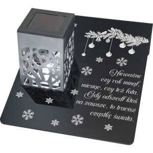 Solarny znicz LED STATUETKA NA CMENTARZ GRÓB DUŻA wieczna lampka nagrobna