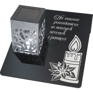 Solarny znicz LED STATUETKA NA CMENTARZ GRÓB DUŻA wieczna lampka nagrobna