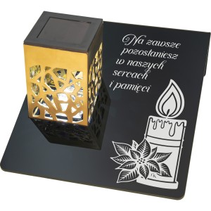 Solarny znicz LED STATUETKA NA CMENTARZ GRÓB DUŻA wieczna lampka nagrobna