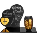 Znicz solarny  LED STATUETKA NA CMENTARZ GRÓB DUŻA wieczna lampka nagrobna