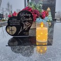 Znicz LED STATUETKA NA CMENTARZ GRÓB DUŻA wieczna lampka nagrobna lampion