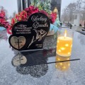 Znicz LED STATUETKA NA CMENTARZ GRÓB DUŻA wieczna lampka nagrobna lampion