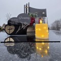 Znicz LED STATUETKA NA CMENTARZ GRÓB DUŻA wieczna lampka nagrobna lampion
