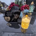 Znicz LED STATUETKA NA CMENTARZ GRÓB DUŻA wieczna lampka nagrobna lampion