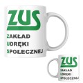 KUBEK ZABAWNY ŚMIESZNY PREZENT DO PRACY ZAKŁAD UDRĘKI SPOŁECZNEJ WZORY