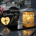 Znicz Kochany Dziadek LED Statuetka Pamięci Duży Lampion Grób DZIEŃ DZIADKA