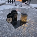 Znicz Kochany Dziadek LED Statuetka Pamięci Duży Lampion Grób DZIEŃ DZIADKA