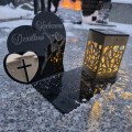 Znicz Kochany Dziadek LED Statuetka Pamięci Duży Lampion Grób DZIEŃ DZIADKA
