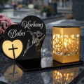 Znicz LED KOCHANA BABCIA Pamięci Duży Lampion DZIEŃ BABCI Wieczna Lampka