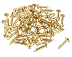 22x1,4mm GWOŹDZIE ZŁOTE  MINI GWOŹDZIKI STALOWE 120szt