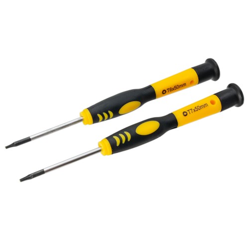 KOMPLET 2szt T6 T7 50 MM ŚRUBOKRĘT WKRĘTAK Z MAGNESEM TORX SOFTGRIP STAL