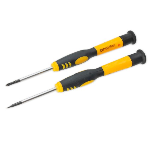 KOMPLET 2szt PH0 50 MM PŁASKI 2,5 MM ŚRUBOKRĘT WKRĘTAK Z MAGNESEM SOFTGRIP