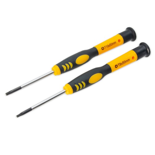 KOMPLET 2szt T8 T10 50 MM ŚRUBOKRĘT WKRĘTAK Z MAGNESEM TORX SOFTGRIP STAL