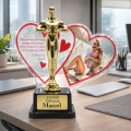 Personalizowana statuetka ze zdjęciami PREZENT na WALENTYNKI dla Pary