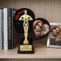 Personalizowana statuetka ze zdjęciami PREZENT na WALENTYNKI dla Pary