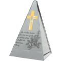 ZNICZ LED z KRZYŻEM efekt płomienia LAMPION na GRÓB cmentarz RELIGIJNY