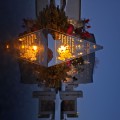 ZNICZ LED z KRZYŻEM efekt płomienia LAMPION na GRÓB cmentarz RELIGIJNY