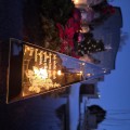 ZNICZ LED z KRZYŻEM efekt płomienia LAMPION na GRÓB cmentarz RELIGIJNY
