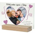 RAMKA ZE ZDJĘCIEM NA SZKLE AKRYLOWYM PERSONALIZOWANY PREZENT  WALENTYNKI
