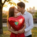 BALON SERCE Walentynki Z Imieniem PREZENT DLA DZIEWCZYNY ŻONY CHŁOPAKA