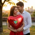 BALON SERCE Walentynki Z Imieniem PREZENT DLA DZIEWCZYNY ŻONY CHŁOPAKA