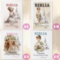 Pamiątka na KOMUNIĘ ŚWIĘTĄ CHRZEST BIBLIA PISMO ŚW nadruk z imieniem