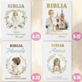 Pamiątka na KOMUNIĘ ŚWIĘTĄ CHRZEST BIBLIA PISMO ŚW nadruk z imieniem