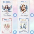 Pamiątka na KOMUNIĘ ŚWIĘTĄ CHRZEST BIBLIA PISMO ŚW nadruk z imieniem