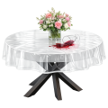 Przezroczysta CERATA OBRUS Plamoodporny okrągły 90cm PVC WODOODPORNY