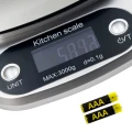 ELEKTRONICZNA WAGA KUCHENNA Precyzyjna LCD 3kg 3000g/0.1g + BATERIE ZESTAW