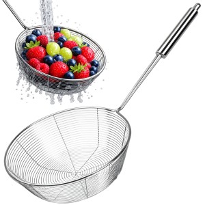 SITKO GŁĘBOKIE CEDZAK KOSZYK DO SMAŻENIA FRYTEK 6x19CM DO PIEROGÓW