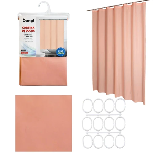 ZASŁONA PRYSZNICOWA 180X200 DO WANNY Kabiny Zasłonka Pod Prysznic RÓŻOWA