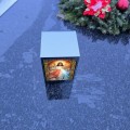 Znicz LED Jezus Miłosierny witraż lampion na grób cmentarz dekoracyjny duży