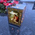 Znicz LED Jezus Dobry Pasterz witraż lampion na grób kapliczka lustro
