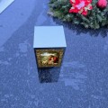 Znicz LED Jezus Dobry Pasterz witraż lampion na grób kapliczka lustro