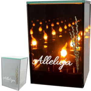 ZNICZ LED efekt płomienia LAMPION na GRÓB cmentarz WIELKANOC BAZIE