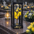 ZNICZ SOLARNY Wielkanocny na grób cmentarz DUŻY NAGROBNY ZNICZE SOLARNE