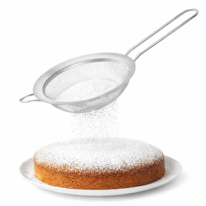 SITKO KUCHENNE DO CUKRU PUDRU CIASTA MĄKI STAL NIERDZEWNA SITO 10x24cm