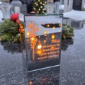 Ekskluzywny ZNICZ LED z cytatem pamięci LUSTRO WENECKIE nieskończony ogień