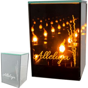 ZNICZ LED efekt płomienia LAMPION na GRÓB cmentarz WIELKANOC BAZIE