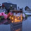 ZNICZ LED efekt płomienia LAMPION na GRÓB cmentarz WIELKANOC BAZIE