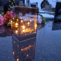 ZNICZ LED efekt płomienia LAMPION na GRÓB cmentarz WIELKANOC BAZIE