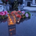 ZNICZ LED efekt płomienia LAMPION na GRÓB cmentarz WIELKANOC BAZIE