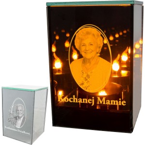 Znicz LED du PERSONALIZOWANY znicz ZE ZDJĘCIEM grawer mama dziadek