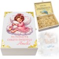 Personalizowane pudełko na CHRZEST ŚWIĘTY drewniane białe UV imię dedykacja