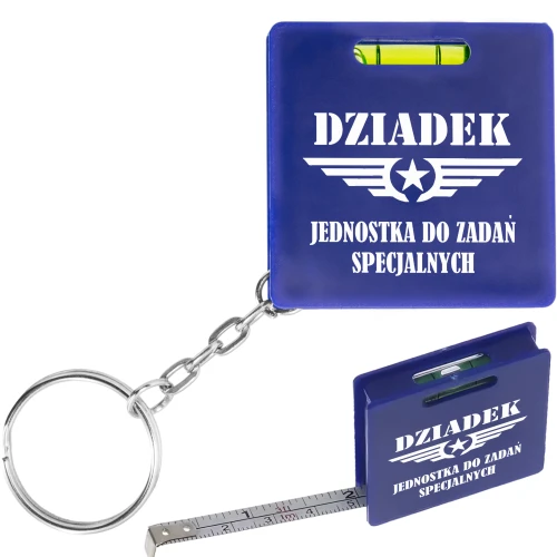 Miarka 1m brelok z poziomicą z nadrukiem Prezent na Dzień Dziadka