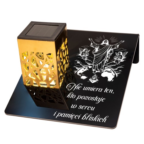 ZNICZ solarny LED STROIK na grób WIELKANOCNY znicze na cmentarz WIELKANOC
