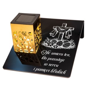 ZNICZ solarny LED STROIK na grób WIELKANOCNY znicze na cmentarz WIELKANOC