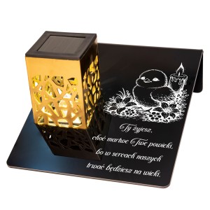 ZNICZ solarny LED STROIK na grób WIELKANOCNY znicze na cmentarz WIELKANOC